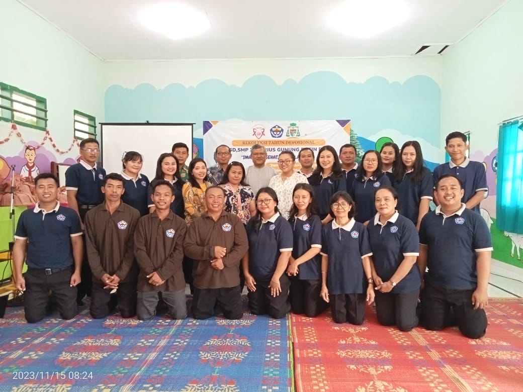 Perluas Wawasan, Unit Xaverius Gunung Batin adakan Rekoleksi Tahun Devosional bersama Yayasan Xaverius Tanjung Karang.